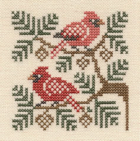 Cross Stitch Tutorial, Nature Cross Stitch, Winter Cross Stitch, Cross Stitch Bird, Vintage Cross Stitches, Cross Stitch Samplers, Cross Stitch Animals, Cross Stitch Ideas, Stitch Art