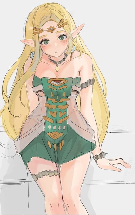 Zelda, Blonde, Twitter, Green, Hair