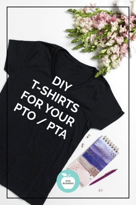 Looking to make your very own custom PTO shirts? It's easier to do than you think! Making your own t-shirts can be a cost effective way to have custom shirts for your PTO or PTA- as long as you have the right tools! #ptoanswers #ptoshirts #ptashirts #pto #pta #diy Pto Shirts, Pta Volunteer, Pta Board, Pta Shirts, Pta School, Parent Volunteers, Typography Shirts, Family Event, Vinyl Transfer