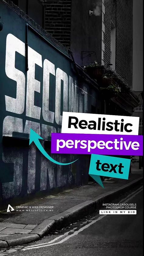 photoshop_blog on Instagram: " Realistic Perspective Text "🤯💥 An Amazing tutorial by @wejustclick.me 🙌🙌 . . . . . . . . . . . . . . . . . . . . . . . . . . . . . . . .… Text Perspective Photoshop, Photoshop Perspective Tutorial, Perspective Typography, Photoshop Perspective, Photoshop Tutorial Text, Typography Ideas, Photoshop Course, Photoshop Video Tutorials, Photoshop Video