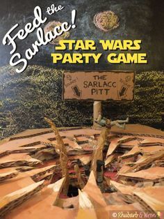 Feed The Sarlacc Star Wars Party Game! Let the kids take turns trying to toss their favourite (or least favourite!) Star Wars characters into the mouth of this DIY Sarlacc. Makes a great kids birthday part activity! Diy Birthday Party Games, Star Wars Party Games, Star Wars Printables, Birthday Party Games For Kids, X Wing Fighter, Star Wars Han Solo, Star Wars Diy, Star Wars Prints, Star Wars Anakin