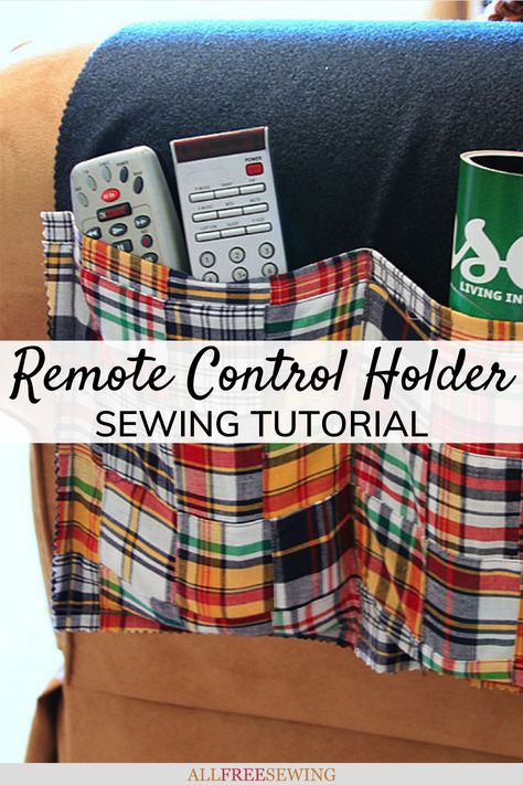 Diy Armrest Covers, Remote Caddy Diy, Diy Remote Control Holder, Arm Chair Caddy Pattern, Diy Book Holder, Couch Organizer, Tv Remote Holder, Remote Caddy, Remote Control Organizer