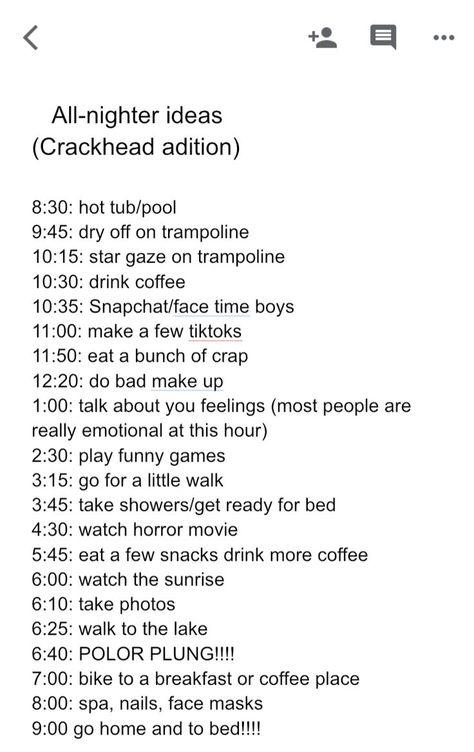 How To Stay Up All Night At A Sleepover, All Nighter Checklist, Night Stay With Friends Ideas, How To Stay Up All Night, All Nighter Activities, Sleepover Checklist, Sleep Over Ideas, Ideas Sleepover, Fun Sleepover Activities