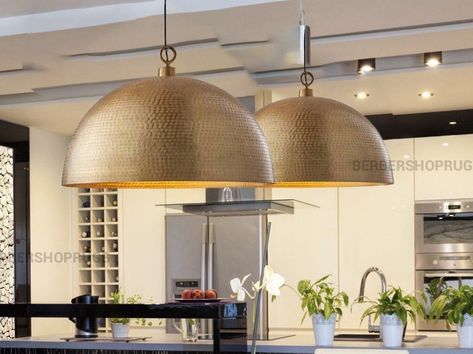 This Pendant Lights item by Berbershopdesigne has 435 favorites from Etsy shoppers. Ships from Morocco. Listed on 12 Dec, 2023 Brass Dome Pendant Light, Brass Dome Pendant, Lights Over Kitchen Island, Dome Pendant Light, Kitchen Styles, Brass Ceiling Light, Decor Lamp, Lighting Art, Brass Ceiling