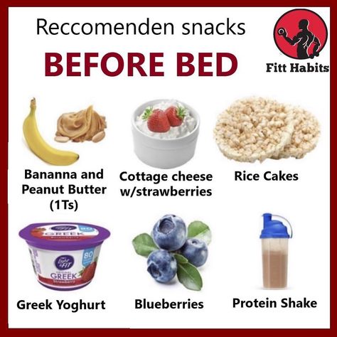 Food Before Bed, Healthy Snacks Before Bed, Snacks Before Bed, Healthy Weight Gain Foods, Healthy Bedtime Snacks, Protein Food, Eating Before Bed, Gym Food, Healthy Weight Gain