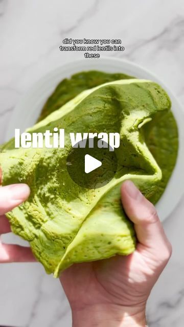 Nick Kennedy on Instagram: "Did you know you can transform red lentils into these high protein, gluten free, wraps. They are super easy to make.  **Lentil Wraps Recipe**  **Ingredients**  - 1 cup red lentils whole or split - 2 cups hot water - 1/2 tsp salt - 1/2 tsp garlic powder (optional) - A handful of spinach (optional for color)  **Method**  1. Add the red lentils and hot water to a blender  and leave them soaking for 30mins. 2. After 30mins add the remaining ingredients and blend with the lentils and soaking water. 3. Blend the lentils until you have a smooth batter. For this part, you will need to use a high-speed blender, food processor, or immersion blender. 4. Preheat a nonstick pan for 5 mins over medium-low heat 5. Using a ladle or cup, pour some lentil batter into a hot non-st Red Lentil Tortilla Recipe, Lentil Spinach Wraps, Red Lentil Tortillas, Lentil Wrap Recipes, Red Lentil Wraps, Lentil Tortillas, Lentil Wraps, Lentils Protein, High Protein Gluten Free