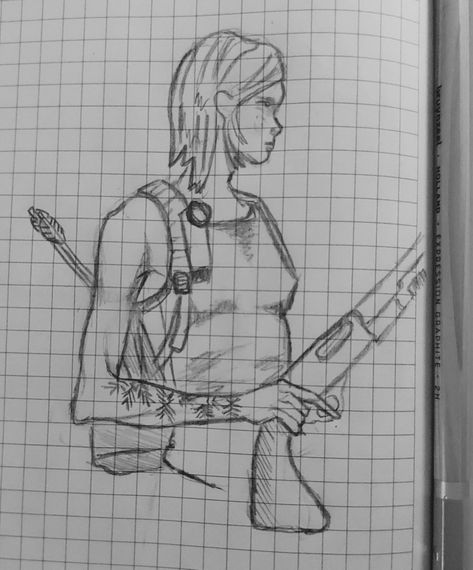 Ellie Williams sketch drawing the last of us part 2 Ellie Williams Drawing Easy, Ellie Williams Sketch, The Last Of Us Drawings, The Last Of Us Dibujos, Ellie Sketch, Ellie Williams Drawing, Tlou Drawing, Anime Core, Ellie Williams