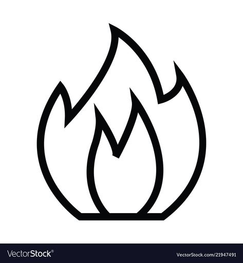 Fire Clipart Black And White, Fire Outline, Flame Outline, Fire Clipart, Fire Icon, Fire Vector, Fire Icons, Line Vector, Morning Workout