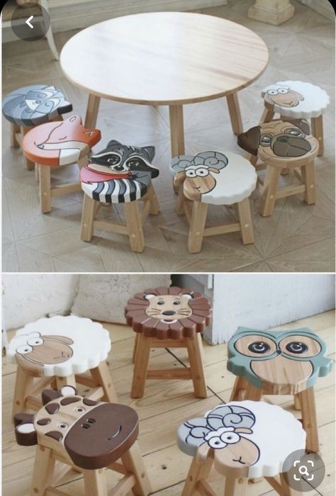 Montessori Bed Ideas for Toddlers Kids Woodworking Projects, Wooden Toys Plans, Kids Stool, Woodworking Projects For Kids, Wooden Projects, Kids Wood, Diy Furniture Table, Wooden Stools, Small Wood Projects