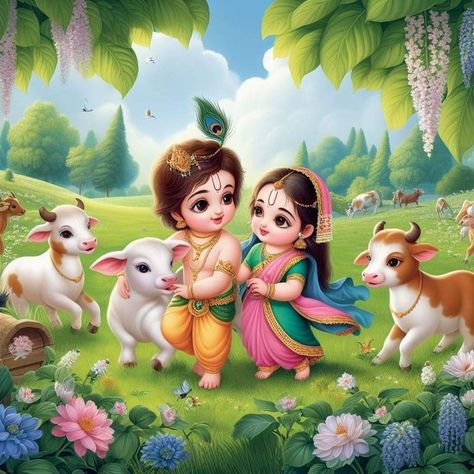 Cute Radha Krishna Cartoon Images HD (40+) - Wishes143.com Radha Krishna Cartoon Images, Cute Radha Krishna Images, Krishna Cartoon Images, Little Krishna Cute Pics, Little Radha Krishna, Cute Radha Krishna, Krishna Cartoon, Cute Radha, Baby Radha Krishna Images