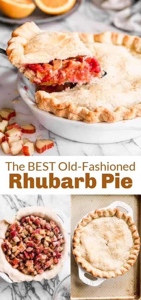 Easy Strawberry Rhubarb Pie, Blueberry Rhubarb Pie, Rhubarb Pie Recipe, Strawberry Rhubarb Recipes, Strawberry Rhubarb Pie Recipe, Rhubarb Recipes Pie, Blueberry Rhubarb, Best Summer Desserts, Rhubarb Desserts