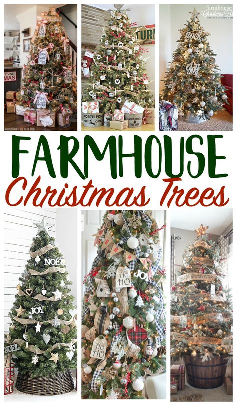 farmhouse christmas tree decorating ideas #farmhouse #farmhousechristmas #farmhousechristmastree #farmhousechristmasdecor #christmas #christmastree #christmasdecor #christmastreedecorideas #christmastreedecorations #christmasdecor #christmasdecorations #christmasdecorating Decorating A Farmhouse, Farmhouse Christmas Trees, Rose Gold Christmas Decorations, Country Christmas Trees, Christmas Tree Decorating Ideas, Tree Decorating Ideas, Outside Christmas Decorations, Blue Christmas Decor, Red Christmas Decor