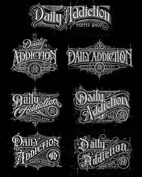 Victorian Lettering, Inspiration Typographie, Typography Drawing, Chicano Lettering, Hamsa Tattoo, Vintage Logos, Tattoo Lettering Fonts, Inked Magazine, Retro Logos