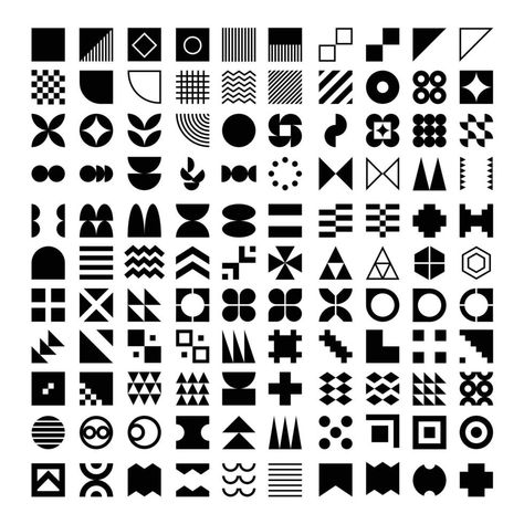 abstract geometric shape icon set collection for element decoration. random shape of icon elements to create any design. Geometric Shape Logo Design, Design Shapes Geometric, Different Geometric Shapes, Logo With Geometric Shapes, Illustration Shapes Design, Abstract Icons Design, Shape Elements Of Design, Shape Combination Design, Vector Shapes Design