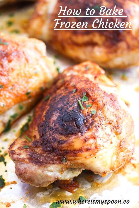 Cook Frozen Chicken In The Oven, Frozen Chicken In Oven How To Cook, Frozen Chicken Drumstick Recipes, Frozen Chicken Drumsticks Oven, Frozen Chicken Legs Oven, Bake Frozen Chicken In Oven, Frozen Drumsticks Oven, Frozen Chicken Oven Recipes, How To Cook Frozen Chicken