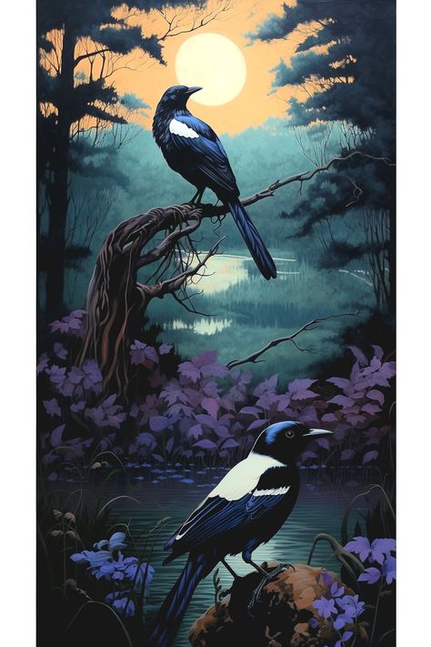 Magpie wallpaper phone screen lockscreen phone wallpaper Wl Insp, Magpie Wallpaper, Magpie Aesthetic, Magpie Tattoo, One For Sorrow, Magpie Art, Japandi Design, Best Sleeve Tattoos, Bird Silhouette