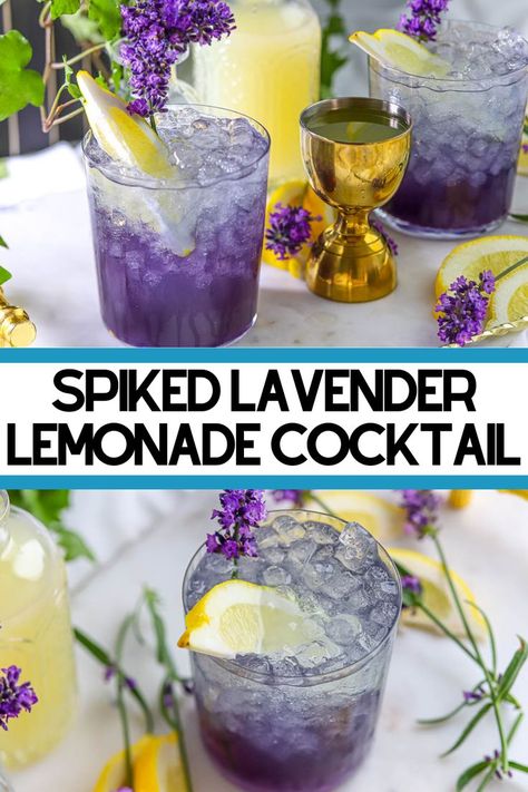 Lavender Lemonade Cocktail, Lavender Drink, Lemonade Cocktail Recipe, Lavender Martini, Spiked Lemonade, Lavender Cocktail, Lavender Recipes, Vodka Lemonade, Lemonade Cocktail