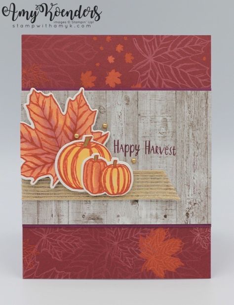 Come To Gather Dsp Stampin Up Cards, Fall Bouquet, Pumpkin Images, Happy Harvest, Autumn Cards, Pumpkin Cards, Gather Together, Fall Leaf, Thanksgiving Cards