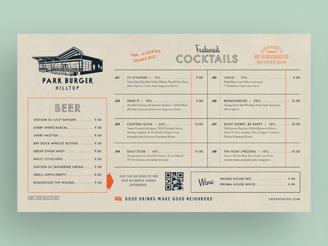 Diner Branding, Beer Station, Drink Menu Design, Menu Sans Gluten, Menu Design Inspiration, Indesign Layout, Typographie Inspiration, Burger Menu, Menu Layout