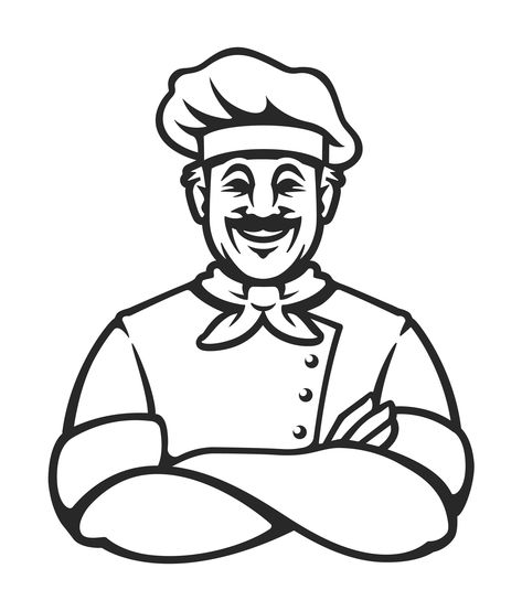 Download the Happy Chef Vector Icon 331801 royalty-free Vector from Vecteezy for your project and explore over a million other vectors, icons and clipart graphics! Arms Crossed Pose, Chef Vector, Taco Drawing, Cooking Clipart, Happy Chef, Cartoon Chef, Chef Logo, Dancer Photography, Baba Image