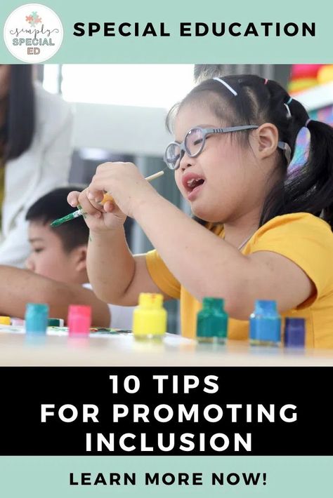 10 tips for promoting inclusion in special education, everything you need to know. Inclusion is a very important word in both special education and general education in the school setting. Having an inclusive classroom has so many benefits for students with disabilities. There are several ways you can promote inclusion. Here are my top tips including inclusion activities. Have students join the general education classroom for a read aloud or recess. Inclusion Activities, Inclusion Teacher, Special Education Inclusion, Teaching Executive Functioning, Resource Room Teacher, Special Education Lesson Plans, Middle School Special Education, Inclusive Classroom, Prek Ideas