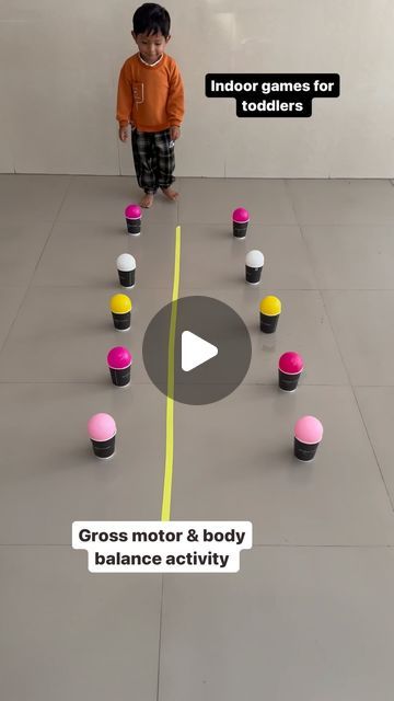 Balancing Games For Kids, Balance Games For Kids, Indoor Games For Toddlers, Muscles Exercises, Body Balance, Games For Toddlers, Indoor Games, Gross Motor, Gross Motor Skills