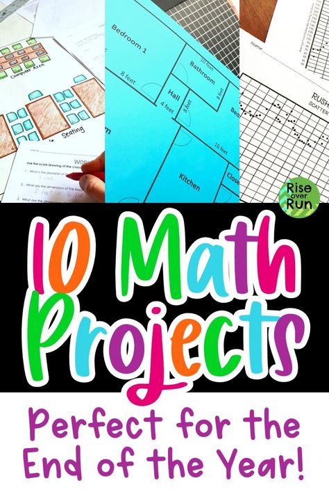 LOVE these math projects for middle school and high school that connect real world applications and engage students.  These are great for the end of the year.  Students apply the concepts they have learned in a fun way! Math Project Ideas, High School Math Projects, Math Projects Middle School, Algebra Projects, Maths Activities Middle School, Middle School Math Teacher, Grade 6 Math, Middle School Math Classroom, Math Intervention