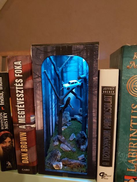 Winter Book Nook, Shoe Box Diorama Book Report, Diy Book Nook Harry Potter, Book Nook Twilight, Halloween Book Nook, Hunger Games Book Nook, Book Nooks Ideas, Alice In Wonderland Book Nook, Booknook Harry Potter