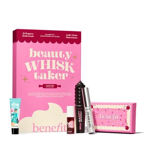 Beauty Whisk Taker Bang Mascara, Pore Primer, Mini Mascara, Benefit Brow, Hoola Bronzer, Cheek Stain, Volumizing Mascara, Matte Bronzer, Brow Wax