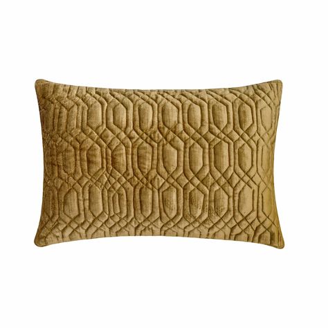 Decorative Oblong Cushion/Lumbar Pillow Throw Pillow Cover Gold Quilted Pillow Cover Geometric Pattern Solid Couch Sofa Modern Home-Gold Oud Quilted Pillow Cover, Quilted Pillow Covers, Lattice Trellis, Sofa Modern, Decorative Lumbar Pillows, Velvet Quilt, Gold Velvet, Pillow Cover Design, Couch Sofa