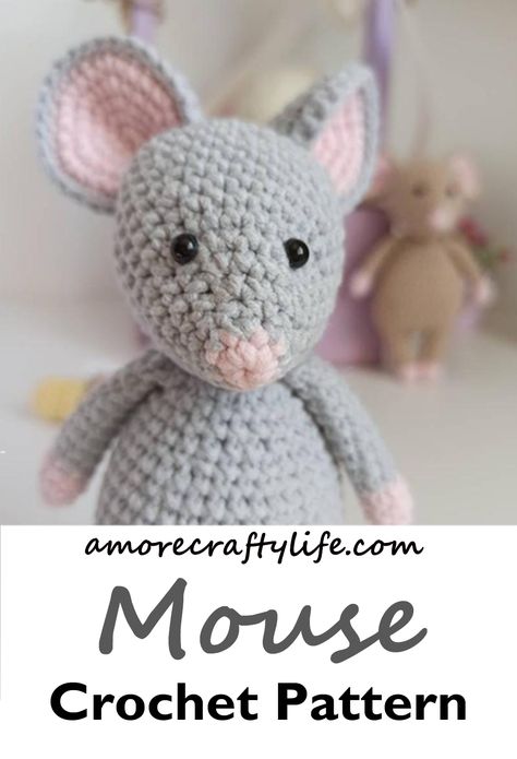 Make a cute mouse crochet pattern Crocheted Mouse Free Pattern, Mouse Pattern Crochet, Mice Patterns Free, Tooth Mouse Crochet Pattern, Mouse Crochet Amigurumi, Small Mouse Crochet Pattern, Amigurumi Mouse Pattern, Mouse Free Crochet Pattern, Crochet Christmas Mouse Free Pattern