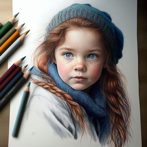 Drawing Ideas With Colored Pencils, Dry Pastel Drawing, Pencil Colour Painting, Portrait Artists Pencil, Drawing With Colored Pencils, Colored Pencil Artwork Ideas, Portrait Au Crayon, Colored Pencil Art Projects, Pencil Sketch Portrait