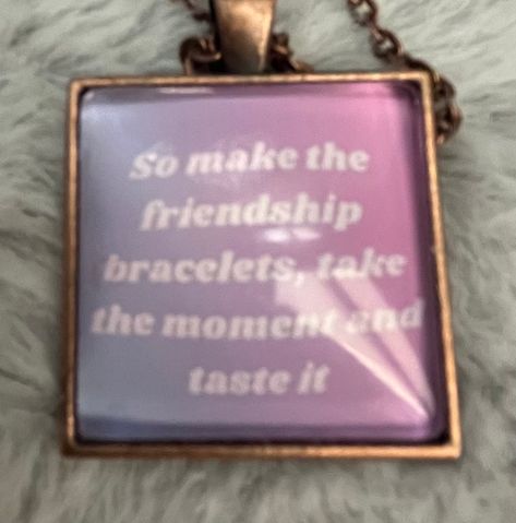 So Make The Friendship Bracelets, Make The Friendship Bracelets, Taylor Midnights, You're On Your Own Kid, Taylor Songs, The Friendship, Square Photos, Copper Pendant, Handmade Copper