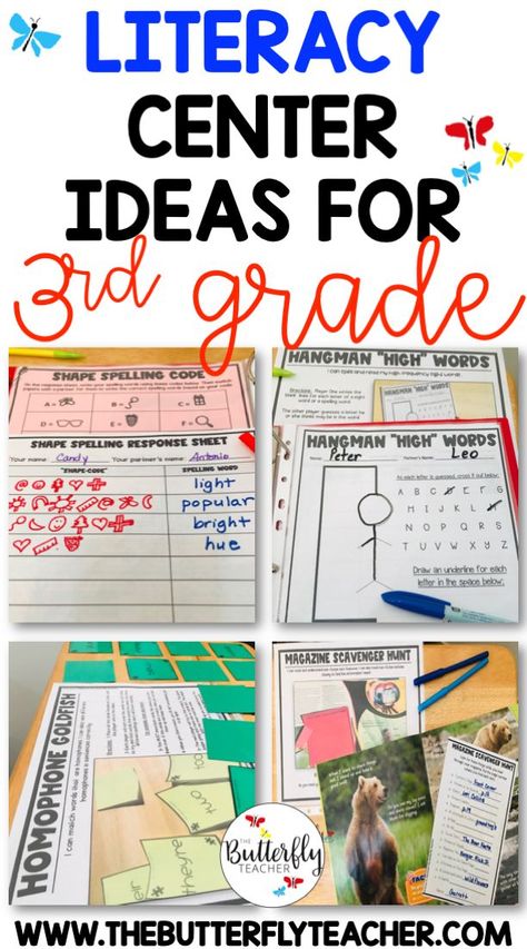 Literacy centers are a great way to help 3rd grade students practice ELA skills and standards.  This post shares ideas for reading, writing, word work, and grammar stations that are great for third graders.  #thirdgradewordwork #3rdgradeliteracycenters #3rdgradecenters #centersfor3rd #smallgroupsinthirdgrade #thirdgradeideas #literacycenters #literacycenters3rdgraders Third Grade Word Work Activities, Literacy Center 3rd Grade, 3rd Grade Classroom Reading, Word Work 3rd Grade Activities, Must Do May Do Centers 3rd Grade, Grade 3 Word Work, Reading And Writing Centers, 3rd Grade Reading Standards, Centers For Third Grade