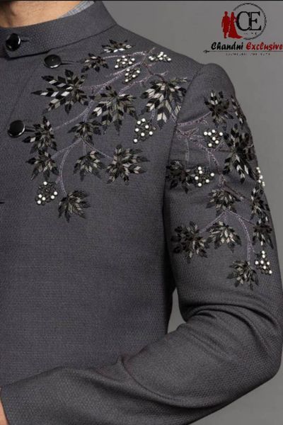 Cutdana Work Embroidery Suits, Kurta Embroidery For Men, Sherwani Embroidery Design, Mens Kurta Embroidery Designs, Embroidery Kurta For Men, Indo Western Men, Unique Mens Wedding Suits, Embroidery For Men, Suit For Men Wedding