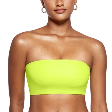 PRICES MAY VARY. Inbarely Collection - The bandeau bra uses soft and smooth fabrics, with a second-skin touch, giving you a new experience of "barely there" Double-layered stretch fabric with power mesh lining for ultimate support Non-padded, non-wired design for a natural shape Elastic upper and lower bands hold the bra in place and prevent it from sliding Pull-on style for easy on and off. Available in xs-2xl sizes, fit for everyone You’ll look and feel so good in our ultimate bandeau bra with Strapless Sports Bra, Casual Bra, Low Band, Strapless Bralette, Low Cut Top, Strapless Bandeau, Bra Brands, Bandeau Bra, Unlined Bra