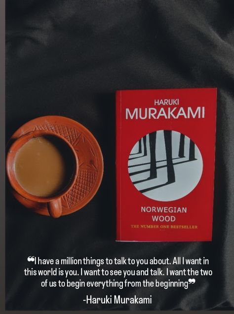 Haruki Murakami Books, Book And Tea, Murakami Quotes, Norwegian Wood, In Aesthetic, Haruki Murakami, Book Quotes, Tea, Wood