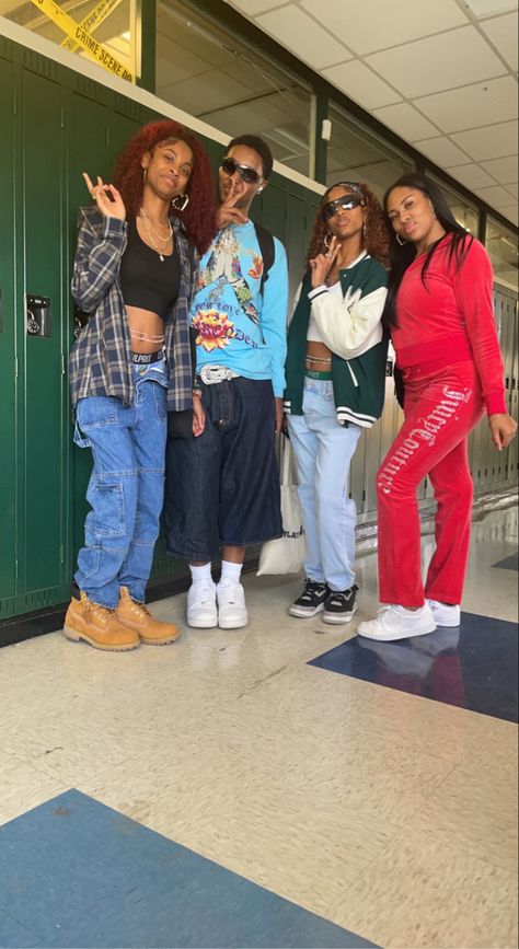 Throwback Outfits Black Women, 2000s Throwback Outfits Spirit Week, Throwback 90s Outfit Spirit Week, Mitch Match Day Spirit Week Outfits, Y2k Throwback Outfits, 90s Day Outfit Ideas, 90s Day Outfit Spirit Week, 2000s Day Spirit Week, Spirit Week Throwback Thursday