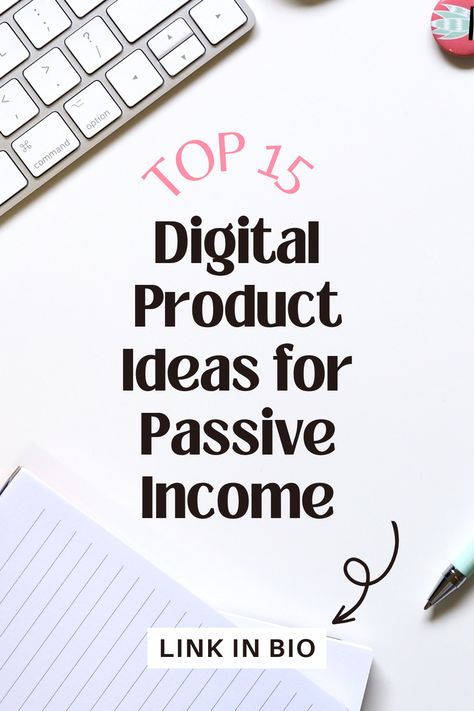 Unlock your potential with these 15 digital product ideas that can generate passive income. Start building your online business today! #DigitalProducts #PassiveIncome #OnlineBusiness #Entrepreneurship #MoneyMakingIdeas Passive Income Ideas For Women, Easy Passive Income, Sales Copy, Passive Income Ideas, Revenue Streams, Creating Passive Income, Passive Income Streams, Unlock Your Potential, Product Ideas