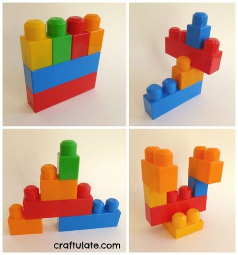 Copying Patterns with Building Blocks Megabloks Ideas Building, Mega Blocks Building Ideas, Mega Blocks Ideas, Building Blocks Design, Blocks Preschool, Used Legos, Blocks For Toddlers, Mega Blocks, Big Lego