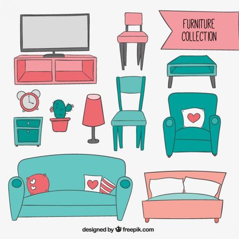 Dollhouse Living Room Furniture, Paper House Template, Red Leather Sofa, Free Printable Paper Dolls, Modern Apartment Living Room, Studio Apartment Design, Dollhouse Living Room, Paper Furniture