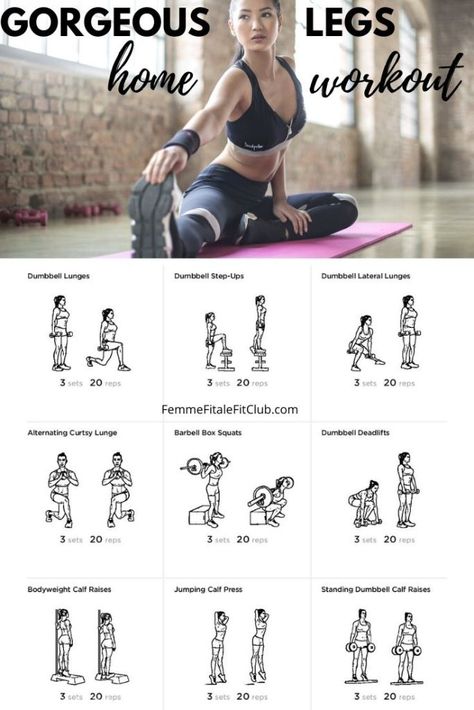 Get your legs shapely and toned with this leg day workout you can do at home. #legs #athomeworkout #thighs #calves #squats #deadlifts #homeworkouts #legday #shapelylegs #prettylegs Leg Workouts Gym, Best Leg Workout, Calf Exercises, Leg Workout At Home, Lifting Workouts, Leg Day Workouts, Leg And Glute Workout, Body Workout At Home, Workout Plan For Women