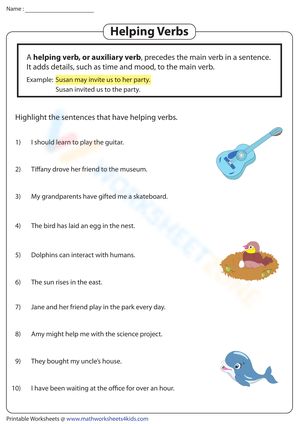 This helping verbs worksheet will help you to conquer this interesting topic easily #Grade-1 #Grade-2 #Grade-3 #Grade-4 #Grade-5 Helping Verbs Worksheet, Verbs Worksheet, Main Verbs, Helping Verbs, 4 Grade, Verb Worksheets, Interesting Topics, Grade 4, Grade 5