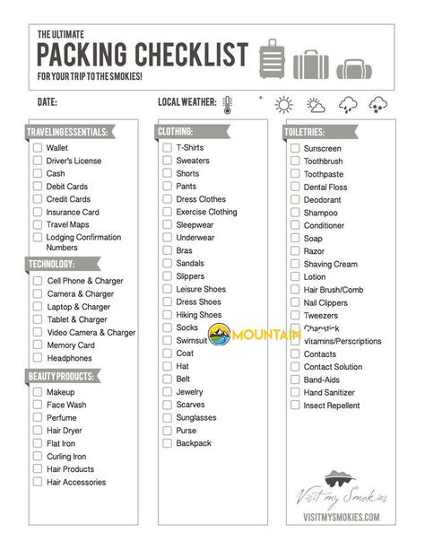 The Ultimate List of Smoky Mountain Vacation Packing Tips #vacationpackinglist Check more at https://www.mountainblog.mertcanfirat.com.tr/the-ultimate-list-of-smoky-mountain-vacation-packing-tips/ Smoky Mountain Vacation Outfits, Packing List Mountains, Mountain Vacation Packing List, Mountain Vacation Outfits, Trip Necessities, Road Trip Necessities, Vacation Packing Tips, Beach Tips, Smoky Mountain Vacation