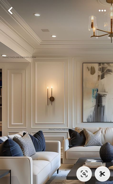 Transitional Interior Design Style, Formal Living Room Designs, Living Room Decor Lights, Transitional Interior Design, Classic Living Room, Transitional Living Rooms, Elegant Living Room, Decoration Inspiration, Contemporary Interior Design