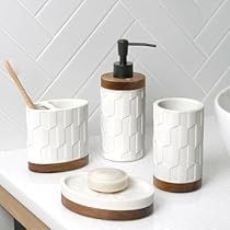 White And Cream Bathroom, Wooden Bathroom Accessories, Contemporary Bathroom Accessories, Cream Bathroom, White Marble Bathrooms, Kids Bathroom Accessories, Modern Bathroom Accessories, Wooden Bathroom, Top Base