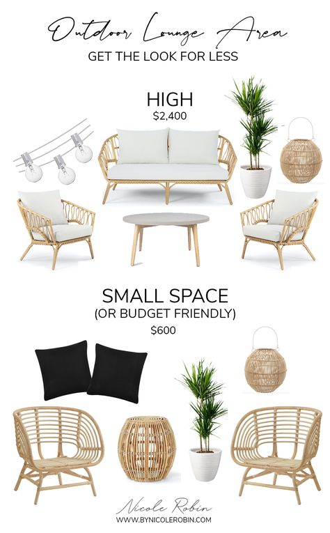 Minimal Beach House, Ikea Outdoor, Outdoor Lounge Area, Patio Inspiration, Apartment Patio Decor, Balcony Furniture, Patio Decorating Ideas On A Budget, Small Balcony Decor, Furniture Patio