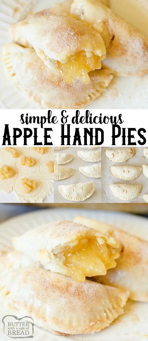 Hand Held Apple Pie Recipe, Hand Held Pies, Fruit Hand Pies, Pies Dessert, Hand Pie Recipes, Apple Hand Pies, Mini Apple Pies, Hand Pie, Apple Dessert Recipes