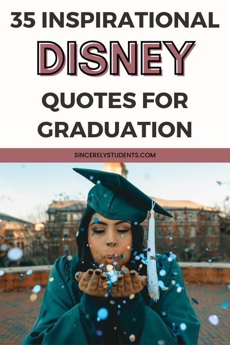 Senior Quotes For Yearbook Disney, College Yearbook Quotes, Senior Quotes Sweet, Graduation Picture Quotes, High School Musical Senior Quotes, Grad School Quotes Motivation, Disney Quotes For Graduation, Senior Quotes Cute, Disney Yearbook Quotes