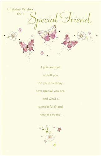 Special Friend Birthday Card. Inside Message: I treasure the friendship we share, and I Wish you only the best for your birthday and throughout the year ahead. Happy Birthday With Love. SIZE: 137 x 210 Birthday Message For Friend Friendship, Happy Birthday With Love, Birthday Card Inside, Birthday Message For Friend, Special Birthday Wishes, Friend Birthday Card, Happy Birthday Best Friend, Happy Birthday Love, The Friendship